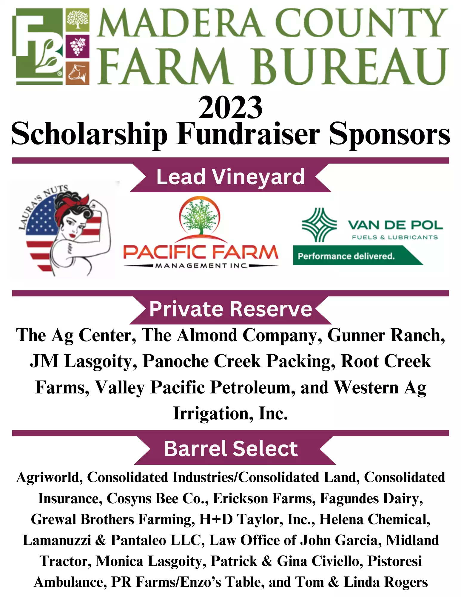 Madera County Farm Bureau Annual Scholarship Fundraiser Madera County